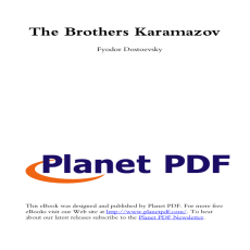 Fyodor Dostoevsky -The Brothers Karamazov Fyodor Dostoevsky -The Brothers Karamazov